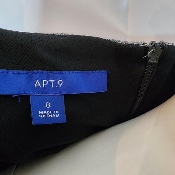 Apt 9 Dress Womens Size 8 Solid All Grey Gray Sleeveless Zip Back Pencil - Picture 5 of 7